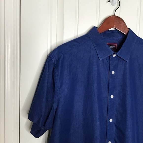 UNTUCKit Altavins Navy Short Sleeve Button Down Shirt. - Picture 3 of 11